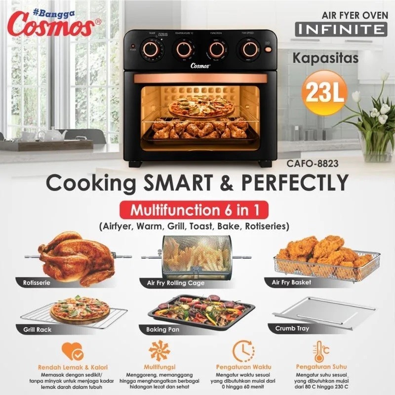COSMOS Air Fryer Oven Infinite 23 L CAFO-8823
