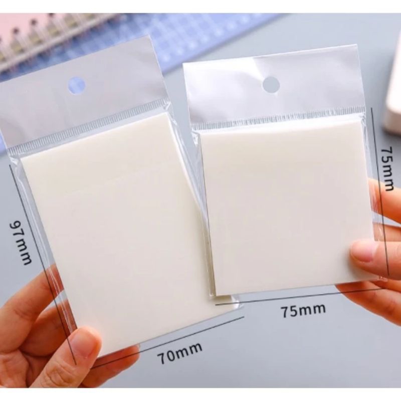 

MAWBELI [ISI 2 FREE STIKER] Sticky Note Transparan Anti Air 50 Sheets Per Pack Tipis Buat Catatan Reminder Hafalan Putih Polos Transparan Anti Air Aesthetic Mudah Dibawa Dan Digunakan Bisa Ditempel Dimana Saja Lem Merekat Kuat Praktis Digunakan Mini Notes
