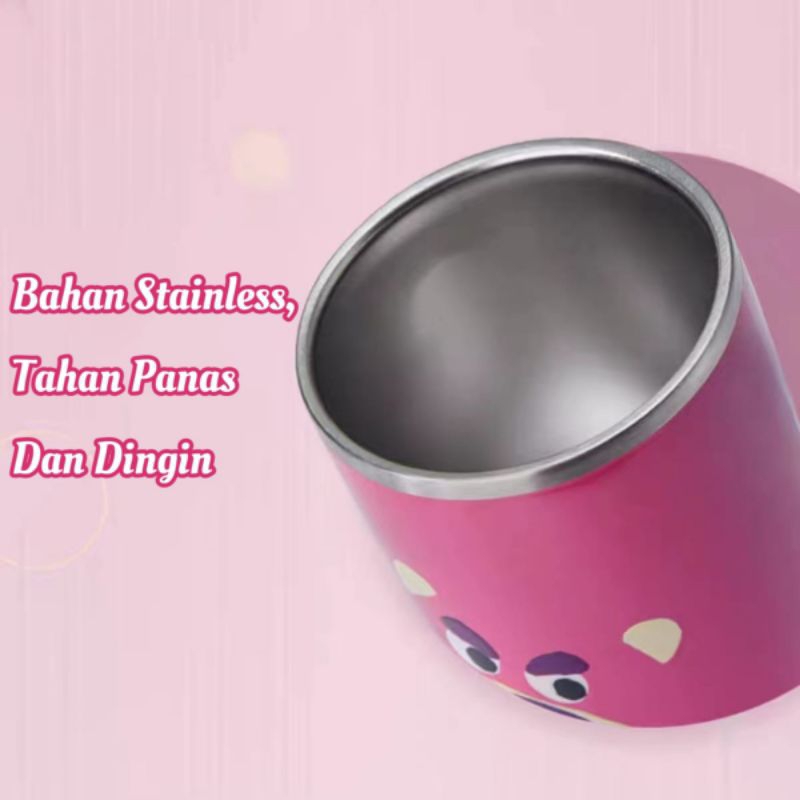 Termos Tumbler Minum Lotso Strawberry Bear Termos Botol Minum Lotso Dengan Sedotan Stainless Steel⭐ Supergiant ⭐