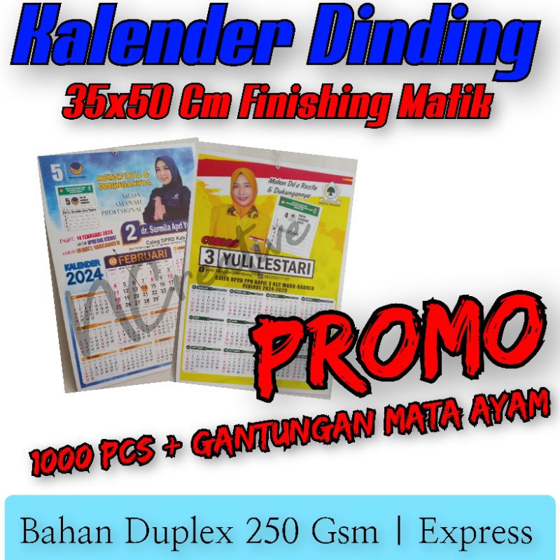 

1000 PCS CETAK KALENDER DINDING CUSTOM PARTAI/ PT/ PRIBADI 2026 DUPLEX 250GSM MURAH BANDUNG PERCETAKAN LANGSUNG