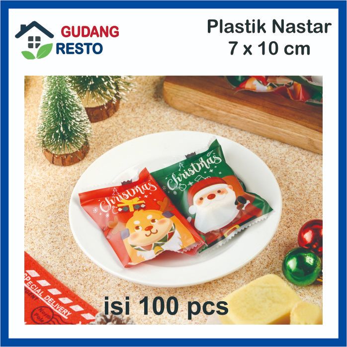 

[100 PCS] PLASTIK OPP 7X10 NATAL CHRISTMAST NEW YEAR NASTAR COOKIE KUE PERMEN 7 X 10 CM PC710 CANDY NOUGAT