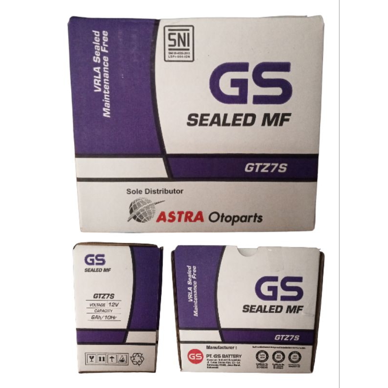 Aki Kering Motor GS GTZ7S ASLI GS ASTRA OTOPARTS ORIGINAL