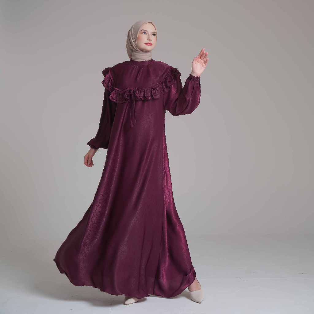 Candy Outfitku - Helena Dress Shimmer Santorini Gamis Polos