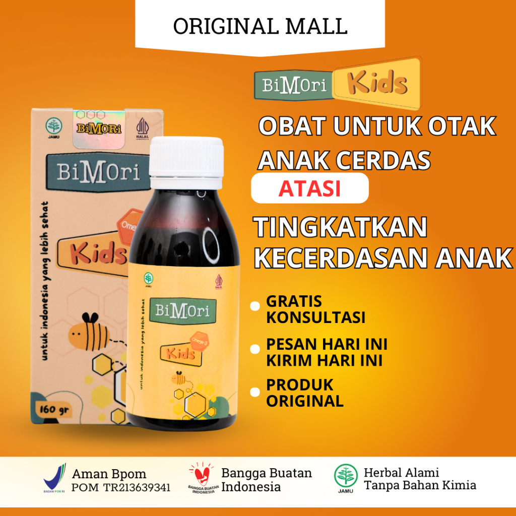 Bimori Kids Obat Cerdas Otak Anak Vitamin Untuk Anak Terlambat Bicara Suplemen Untuk Otak Anak Propo