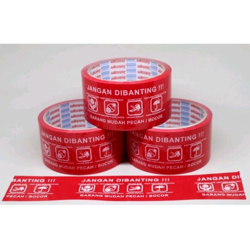 

LAKBAN FRAGILE / SOLASI JANGAN DI BANTING / WARNA MERAH BEST SELLER MURAH