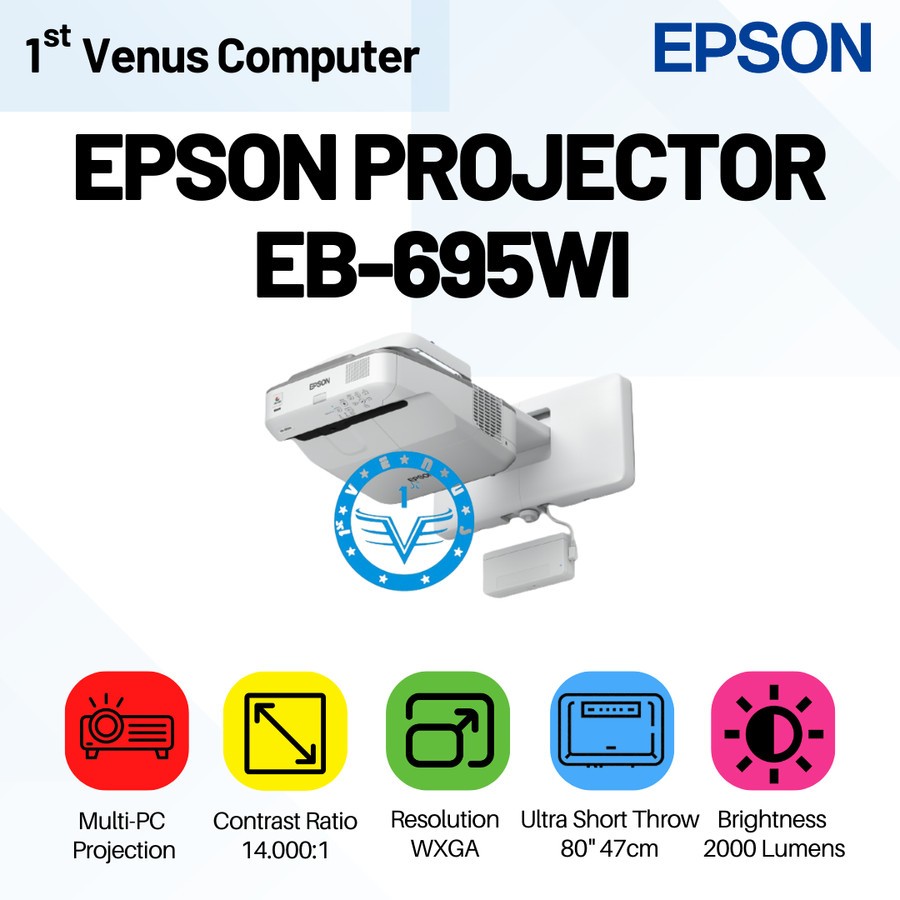 Proyektor Epson EB 695WI / Projector Epson EB-695WI