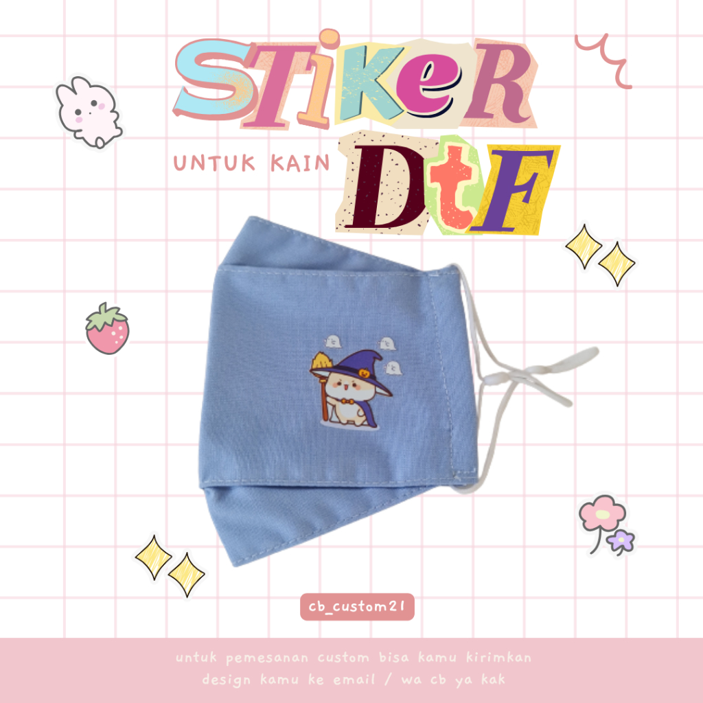 

Stiker DTF untuk Kain BISA CUSTOM GAMBAR ( Stiker Setrika )