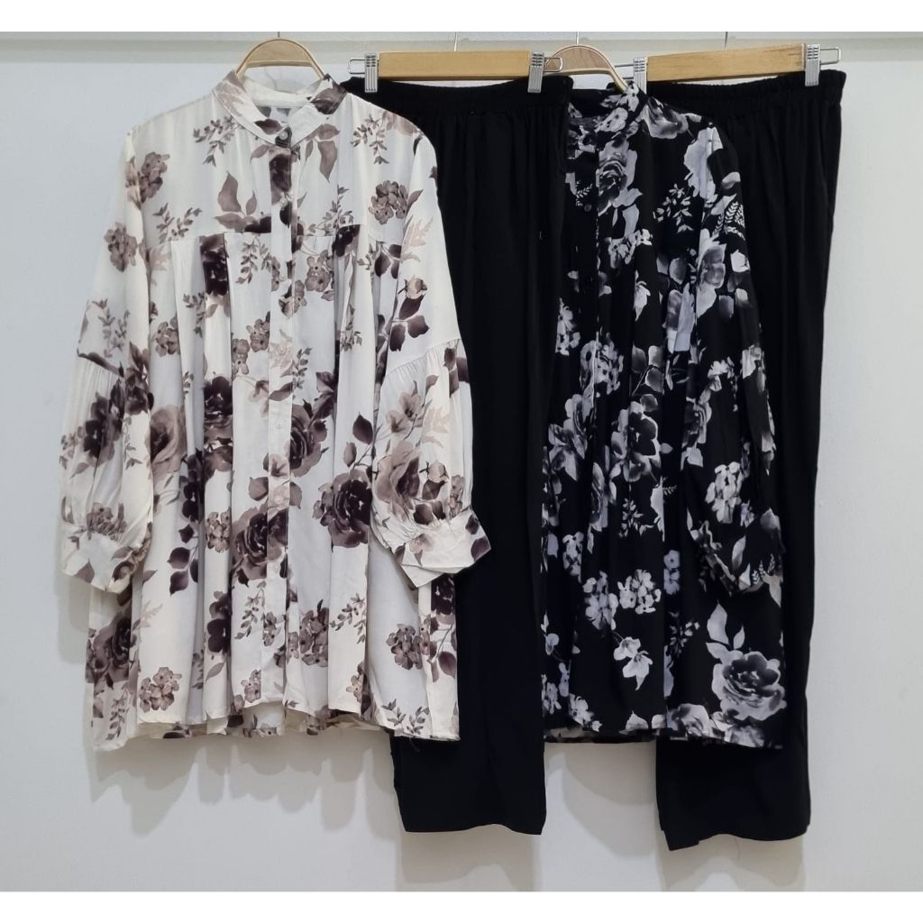 SETCEL ZARA | ONESET ZARA | SETELAN RAYON WANITA | SETCEL RAYON TWILL | BABYDOLL FLOWER ZARA