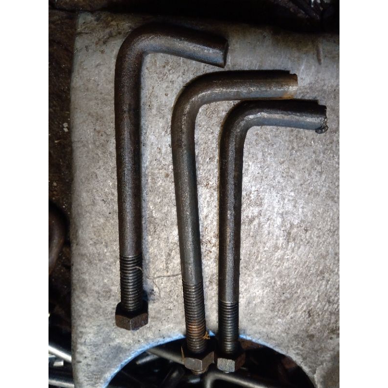 ( PreOrder ) baut angkur angker anchor bolt L m16 16 mm 16mm ( 5/8 ) x 35 cm ( 350 )