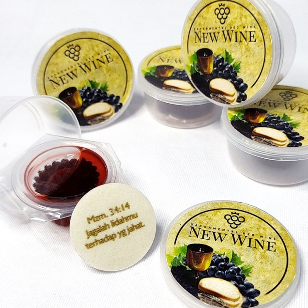 

Minuman Paket Perjamuan Gereja NW Cup Isi 5-Roti Ayat kecil