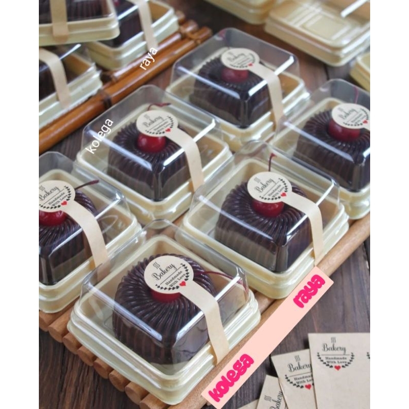 Mika Puding Mini Kotak Mika Mooncake +/-50pcs