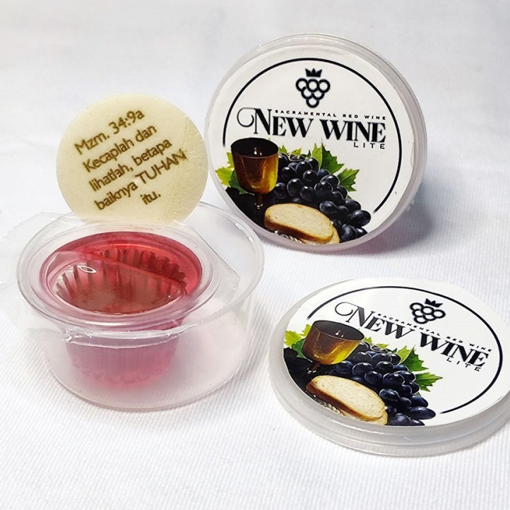 

Minuman Paket Perjamuan Gereja Lite Cup isi 25-Roti Ayat kecil (PCNWL)