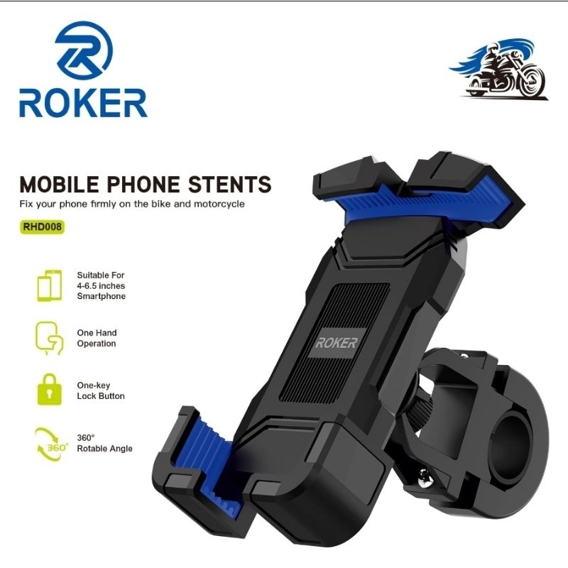 HOLDER MOTOR ROKER S RHD007(SPION).  HOLDER MOTOR STANG/SEPEDA RHD008