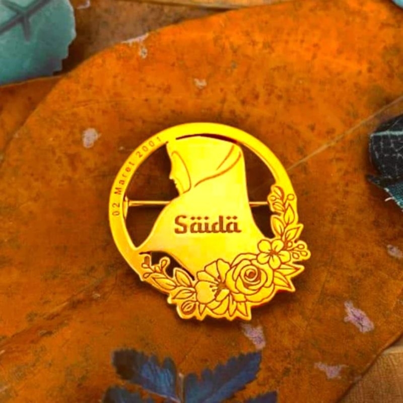 

Nametag Laser | Bros nama wanita hijab