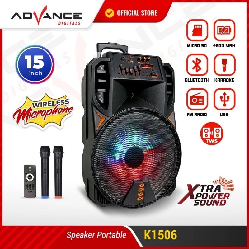Speaker portable Bluetooth ADVANCE K1506 K1503 K1206 K1203