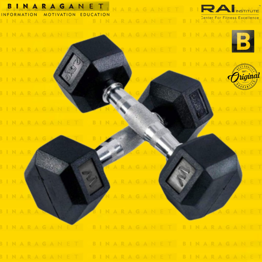 ONE MORE Dumbell Hexagonal 10kg Barbel