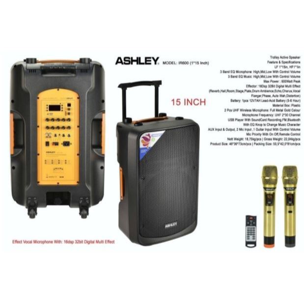 speaker portable ashley IR600 / IR 600 / IR-600 15 INCH ORIGINAL