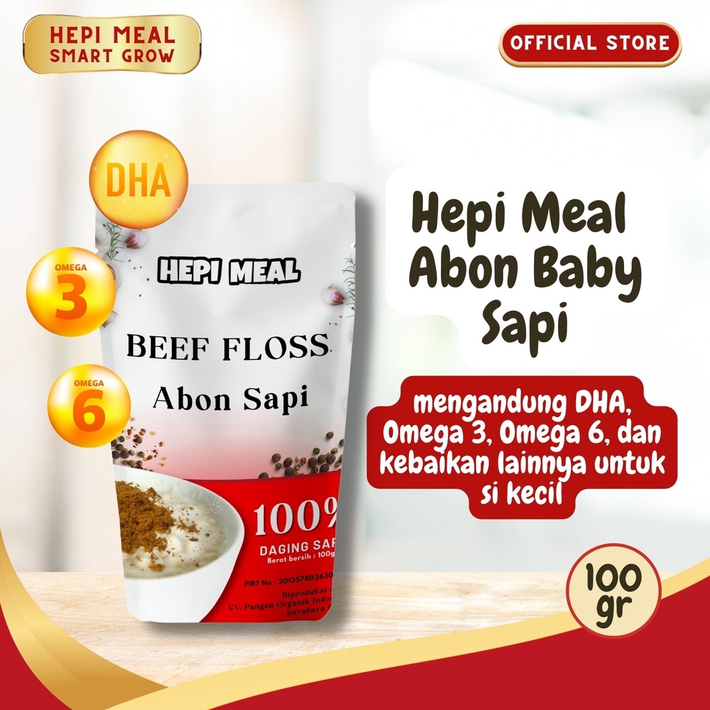 

Abon Bayi Lembut Ayam Sapi Lele Tuna HEPI MEAL | Abon MPASI Tanpa Pengawet Non MSG