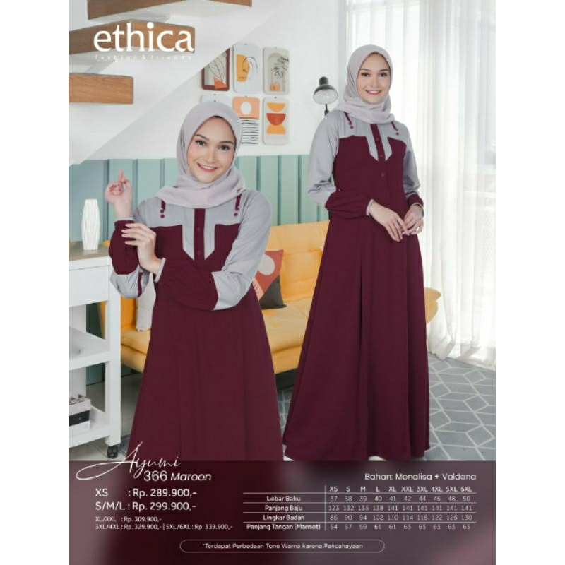 AYUMI 366 MAROON by ETHICA