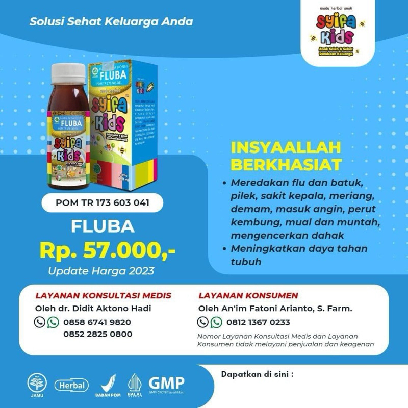 Fluba Madu Anak Syifa Kids FLUBA ori semarang