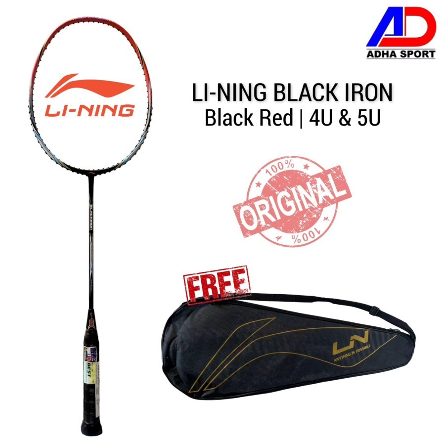 Raket Badminton Lining Black Iron 4U / 5U Raket Bulutangkis Original ADHASPORTSTORE