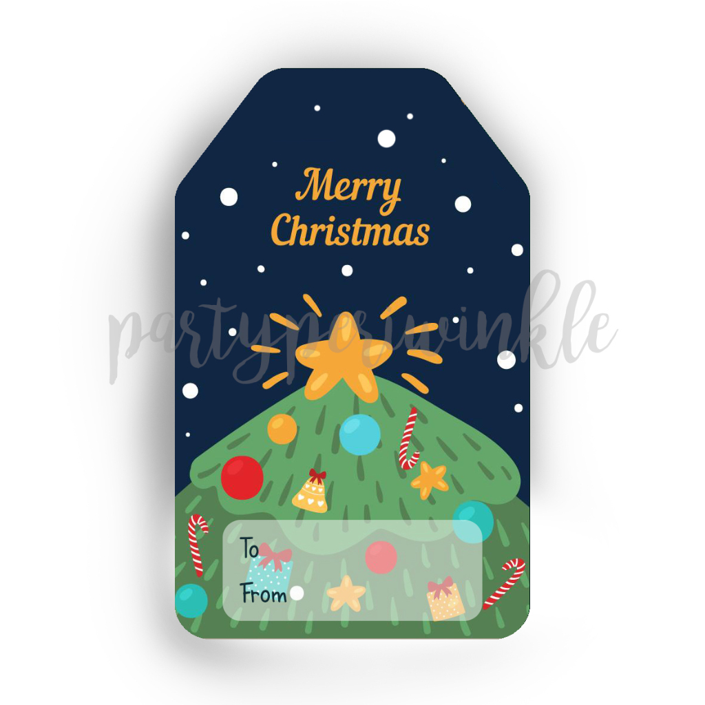 

Hang Tag / Brand Tag Kartu Ucapan Gantung Hari Natal - Navy Christmas