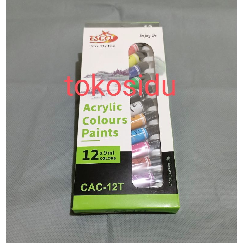 

Cat Akrilik 12 Warna / Cat Acrylic Colour Paint Set Lukis Kanvas