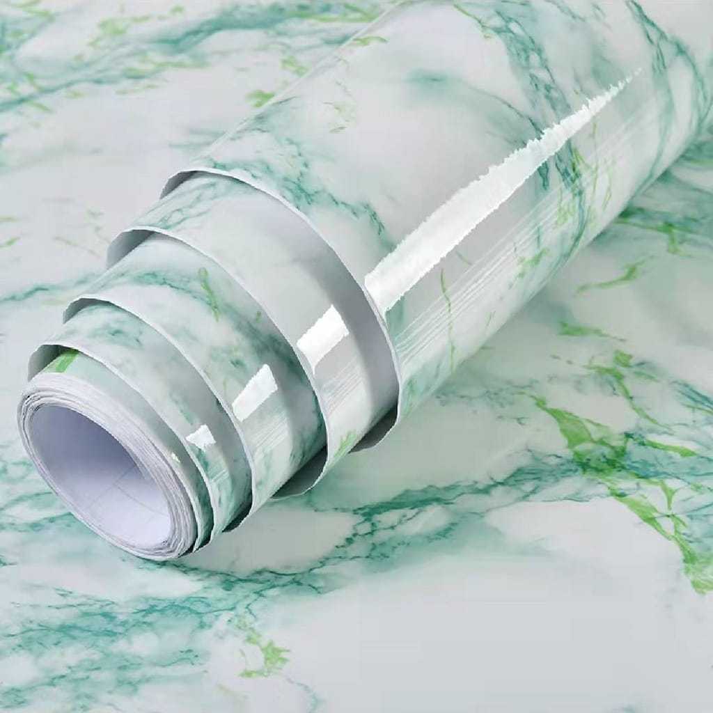 Wallpaper Motif Marmer Chlorite/Stiker Marmer/Stiker Lantai Marmer Glossy