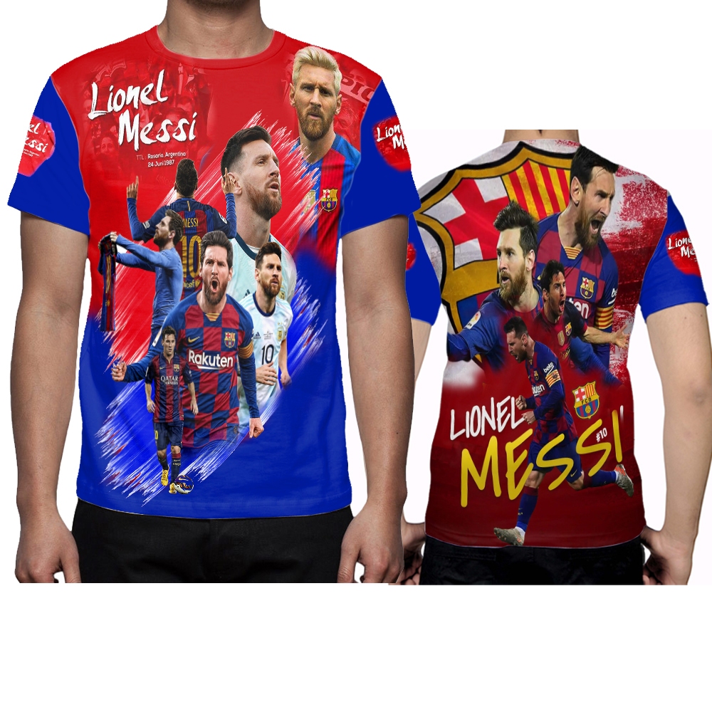 KAOS GOAT MESSI // KAOS FULLPRINT LIONEL MESSI // T-SHIRT LENGAN PENDEK KEREN MESSI