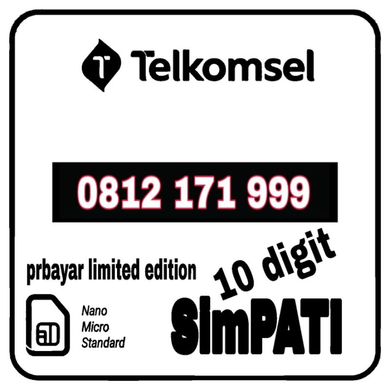 Nomor cantik telkomsel simpati 10digit 10 digit angka 10angka nocan no cantik Nomer kartu perdana si