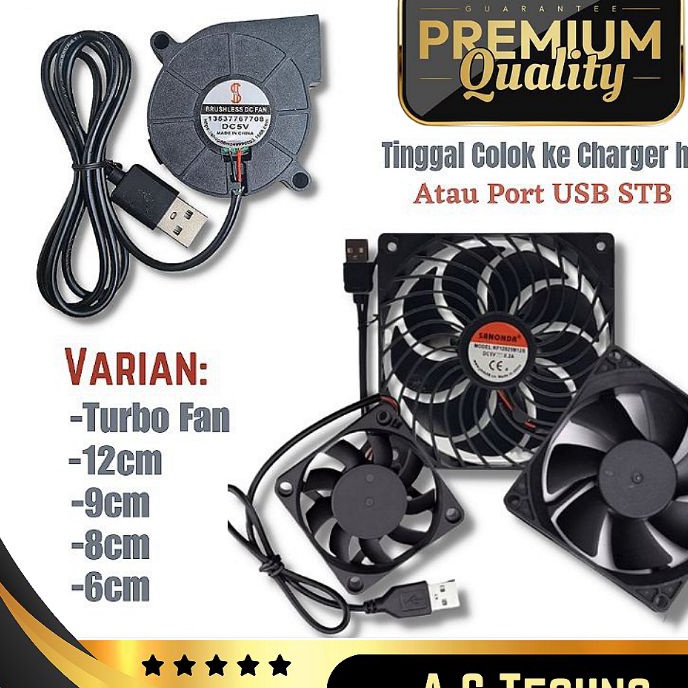 Terlaku Cooling Fan USB Kipas Pendingin TV Box Wifi Router AQUASCAPE AQUARIUM.