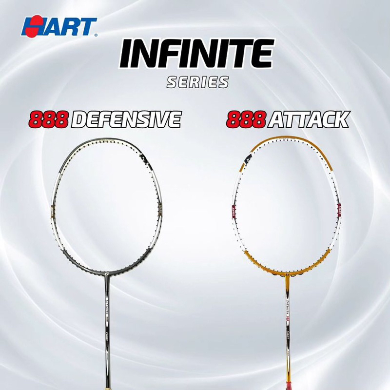 Original Raket Badminton Hart Infinite 888 Attack / Defensive 30 lbs