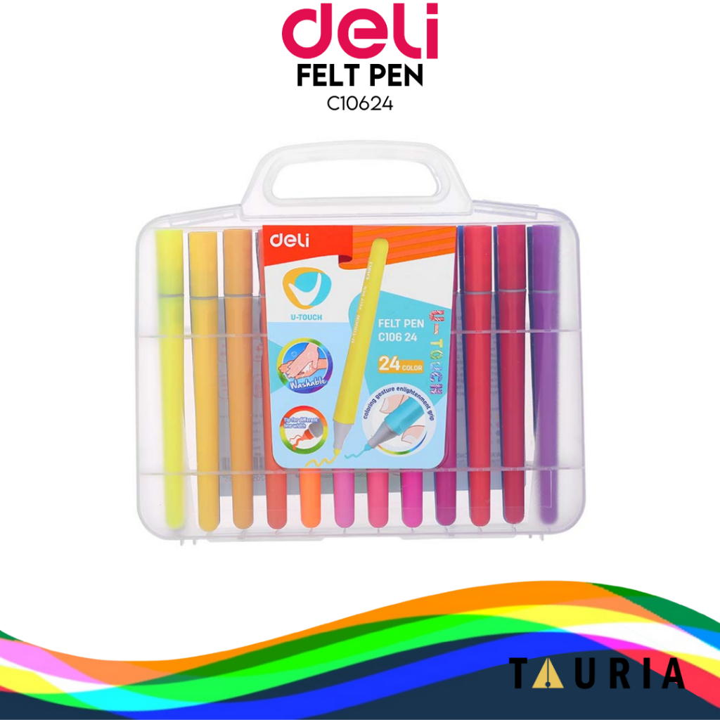 

DELI FELT PEN SPIDOL LUKIS WARNA 24 WARNA C10624