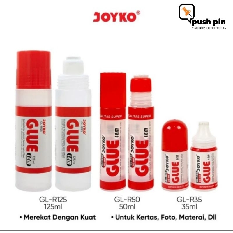 

Joyko Liquid Glue Lem Kertas Cair GL-R35 ~ R50