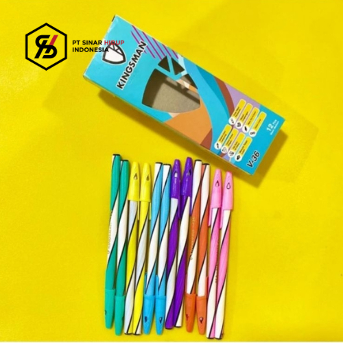 

Pulpen Murah 1 Pack 12 Pcs Kingsman Hitam