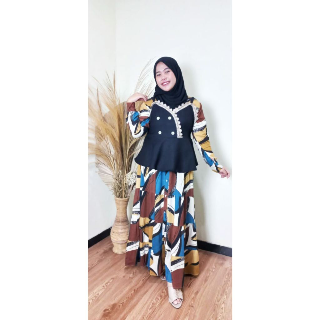 Gamis Rayon Rompi Gamis 2 in1