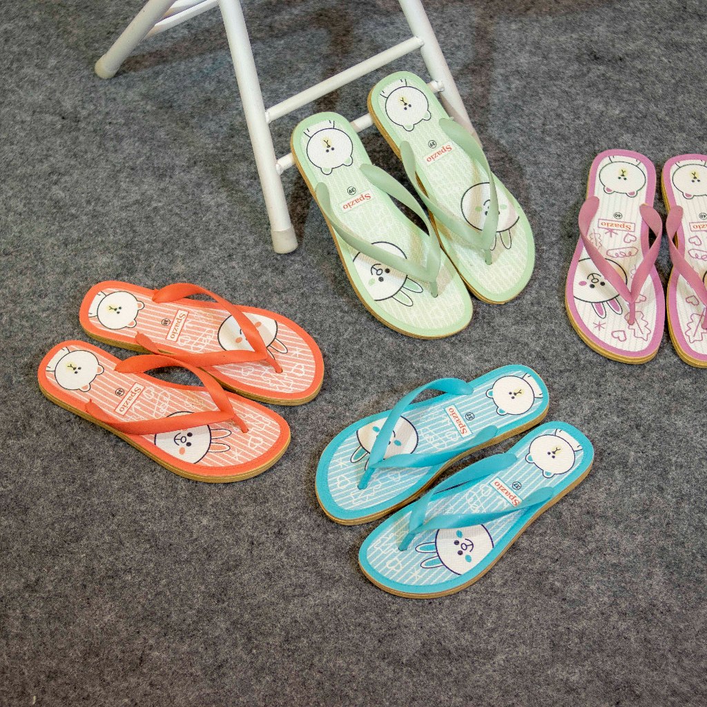 Sandal japit cewek spazio rabbit tanpa lem awet simpel