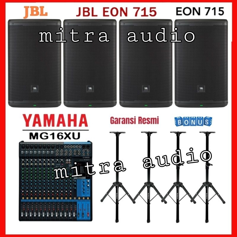 Paket sound system Yamaha mg 16 xu Speaker aktif JBL 15 inch