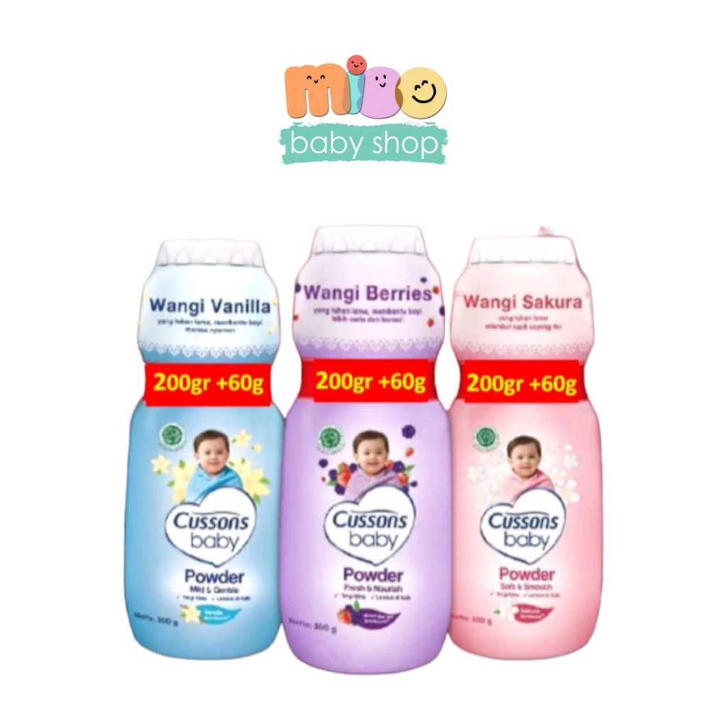 Bedak Cussons baby Powder 200gr+60gr Bedak tabur bayi wangi / Bedak bayi