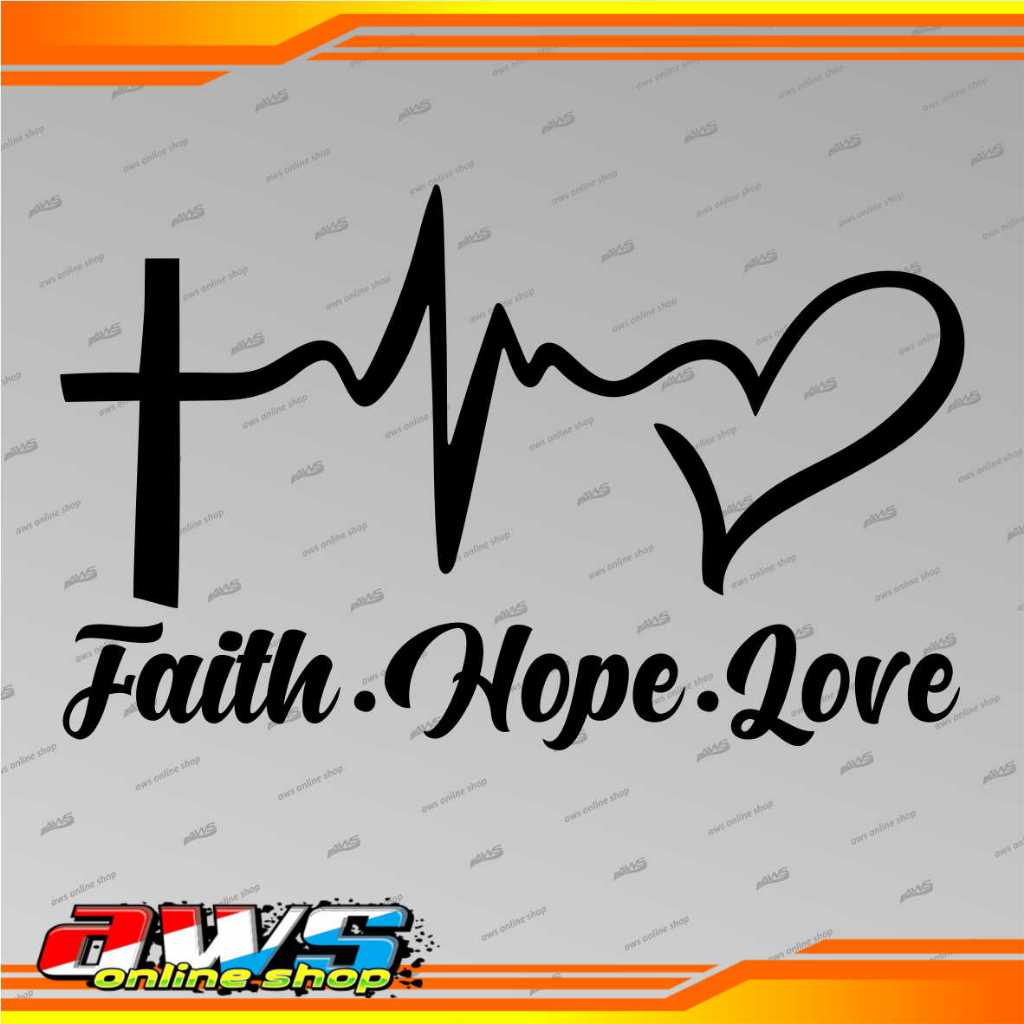 Sticker Faith Hope Love