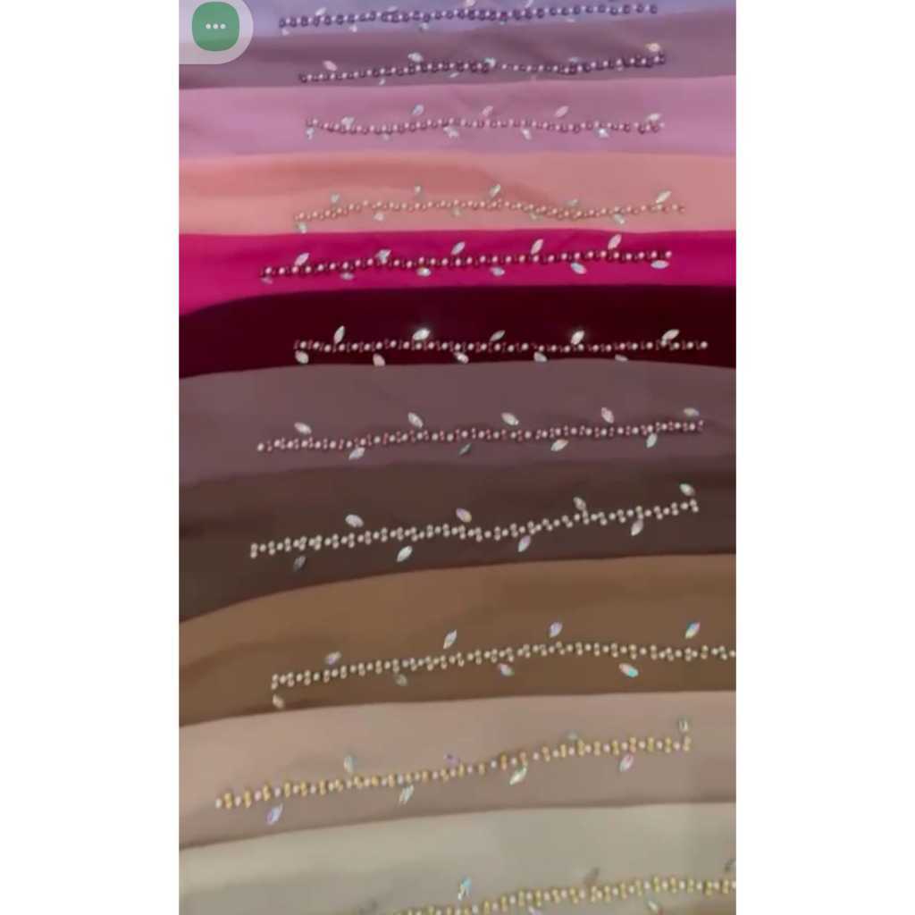 Hijab Segiempat Payet/Jilbab Payet Mutiara/Hijab Bella Square Motif Payet Mutiara/Hijab Pesta