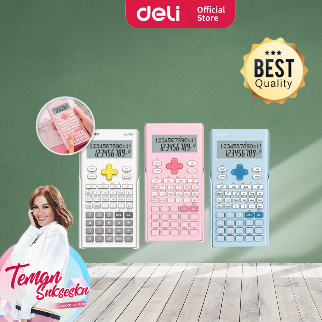 

Deli Calculator Scientific Kalkulator 1700 / 240 Fungsi