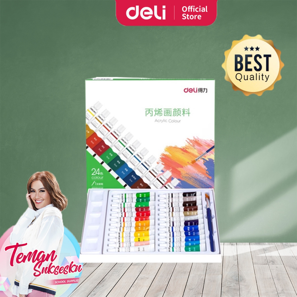 

Deli Cat Akrilik Anak isi 24 warna 5ml 73915