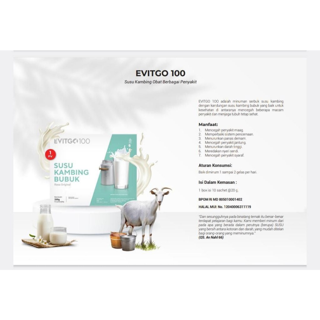 

Susu Kambing Etawa Skygoat HNI Murni Sachet