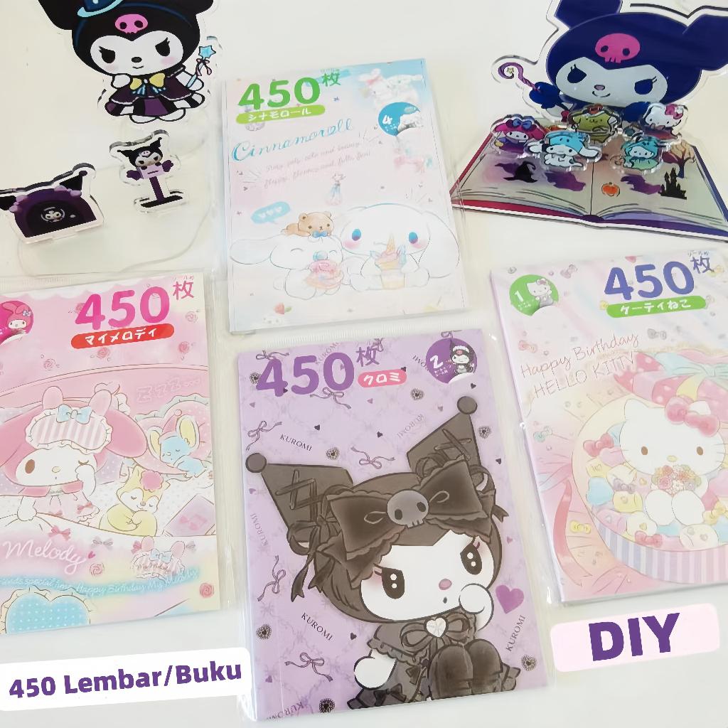 

Stiker Sanrio Gaya Ins Stiker Dekorasi Buku Kuromi Kartun Lucu 450 Lembar/Buku -Miss Art