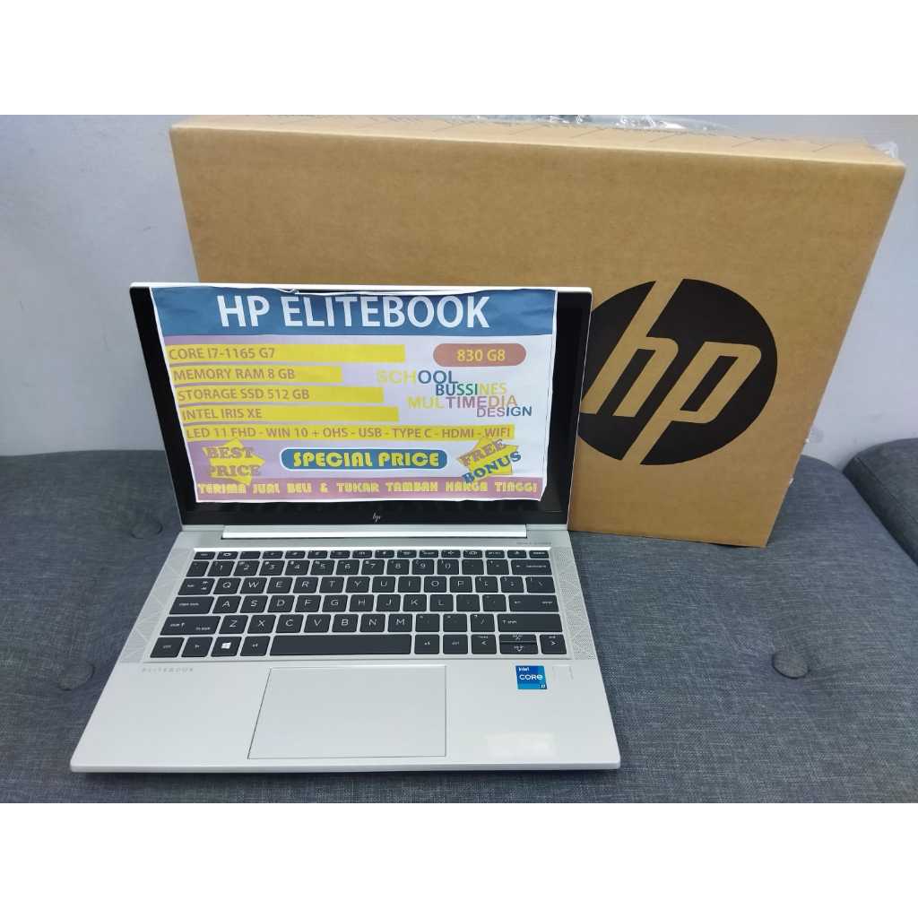 HP Elitebook 830 G8/Core i7-1165G7/8GB/512GB SSD/13.3″/Win 10