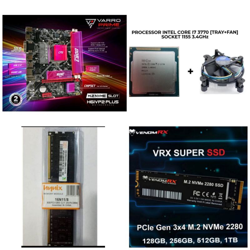 Paket Processor Intel Core i7 3770 Gen 3 LGA 1151 DDR3 NVME