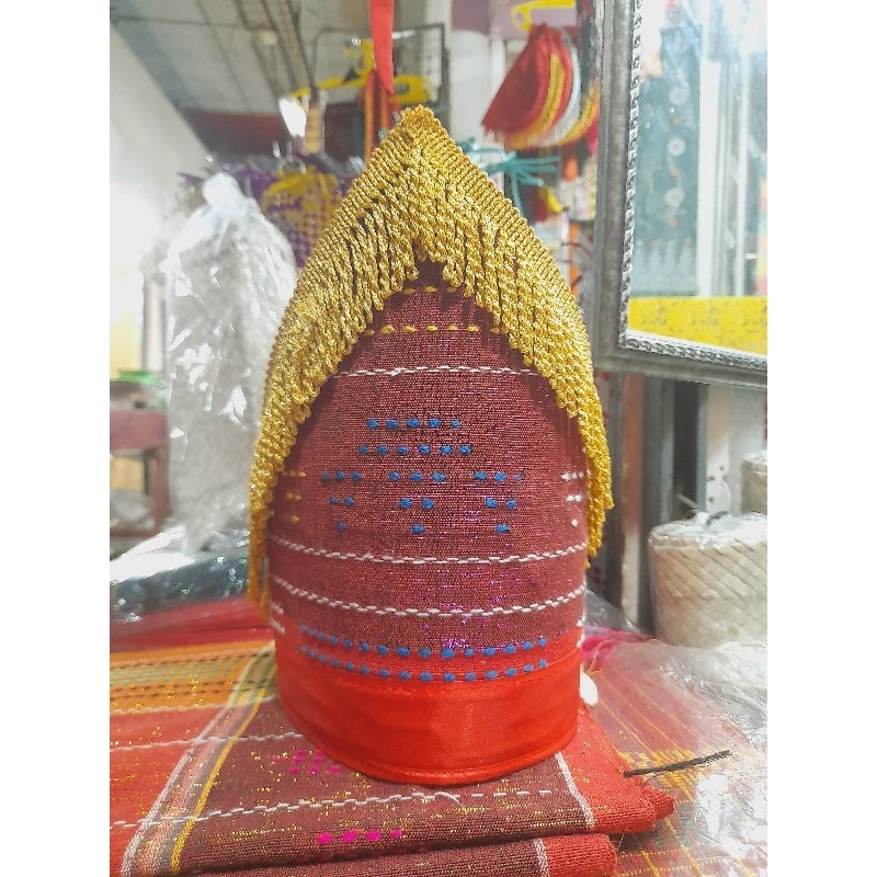 Topi adat Batak Toba rumbai Emas