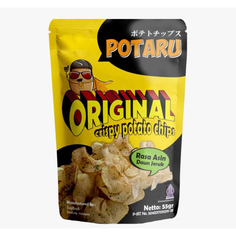 

Potaru Snack Keripik Kentang Original Daun Jeruk Crispy Potato Chips