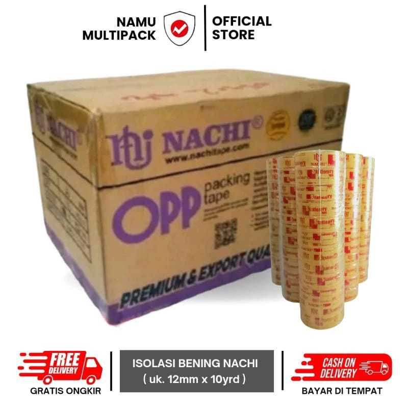 

ISOLASI SOLATIP SOLATIF BENING NACHI 12MM X 100Y / DUS / HIGH QUALITY / HARGA GROSIR